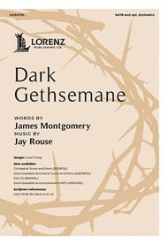 Dark Gethsemane SATB choral sheet music cover Thumbnail